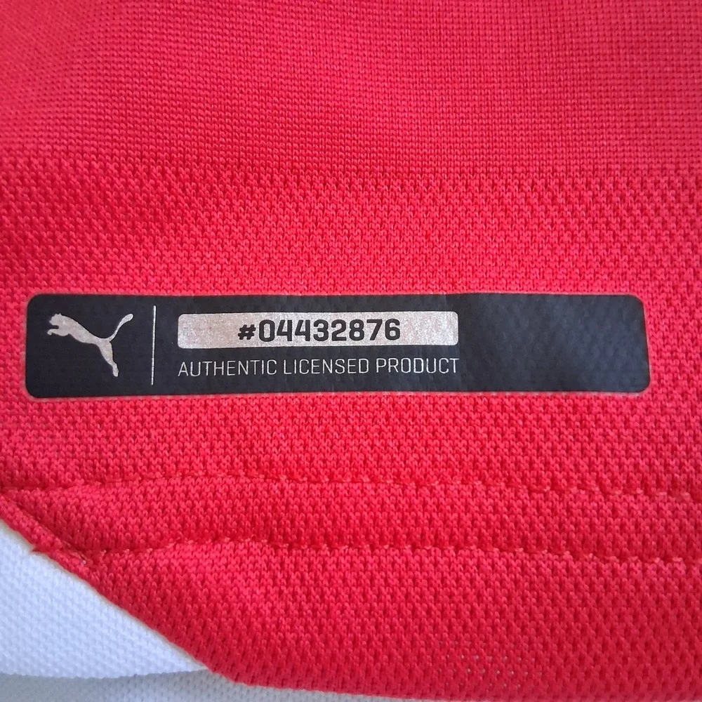 Puma Arsenal FC Soccer Jersey Men's XL Red White 2015-2016 Football Home